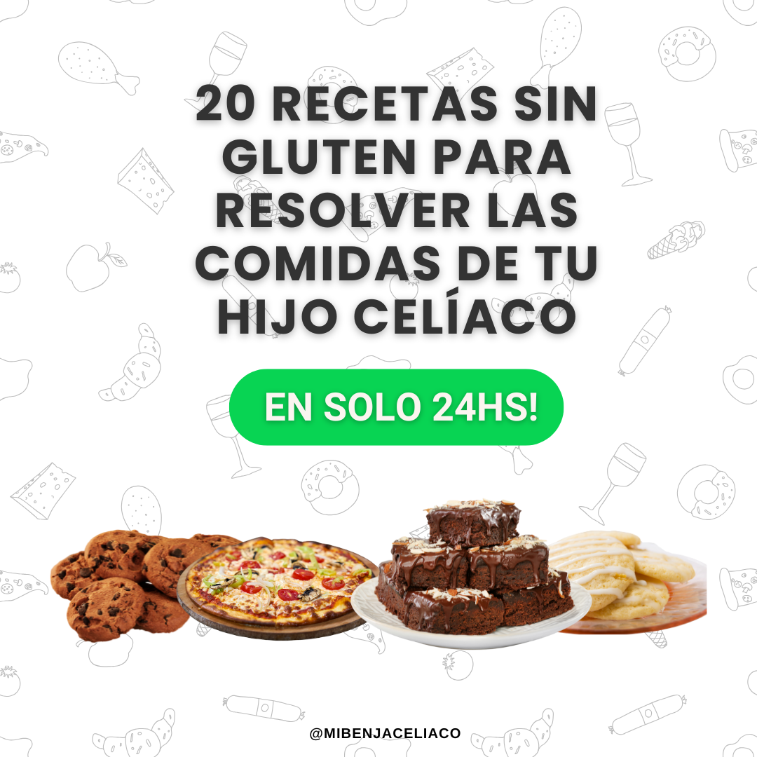 20 Recetas sin gluten para tu hijo Celíaco + Regalos sólo por hoy!